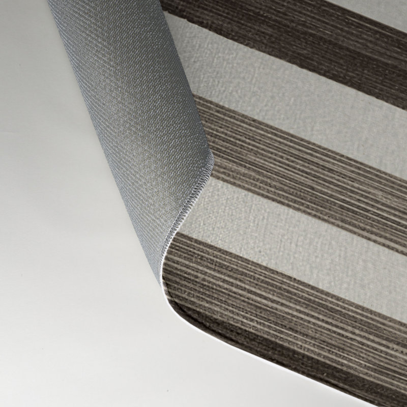 Tapis intérieur / extérieur blanc HorizontalStripes, Rectangulaire 3 pi x 5 pi