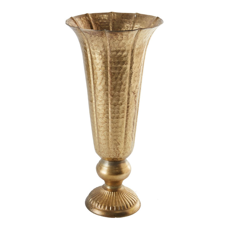 Vase de table Evie-Anne, Or, H 14 po x l 6,5 po x P 6,5 po