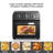 Home Air Fryer Oven Combo, 360° Hot Air Circulation, Healthy Oil-Free Cooking, Adjustable Time And Temperature Control, Black