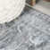 Elloise Bohemian Distressed Chenille Machine-Washable Dark Gray/Blue Rug