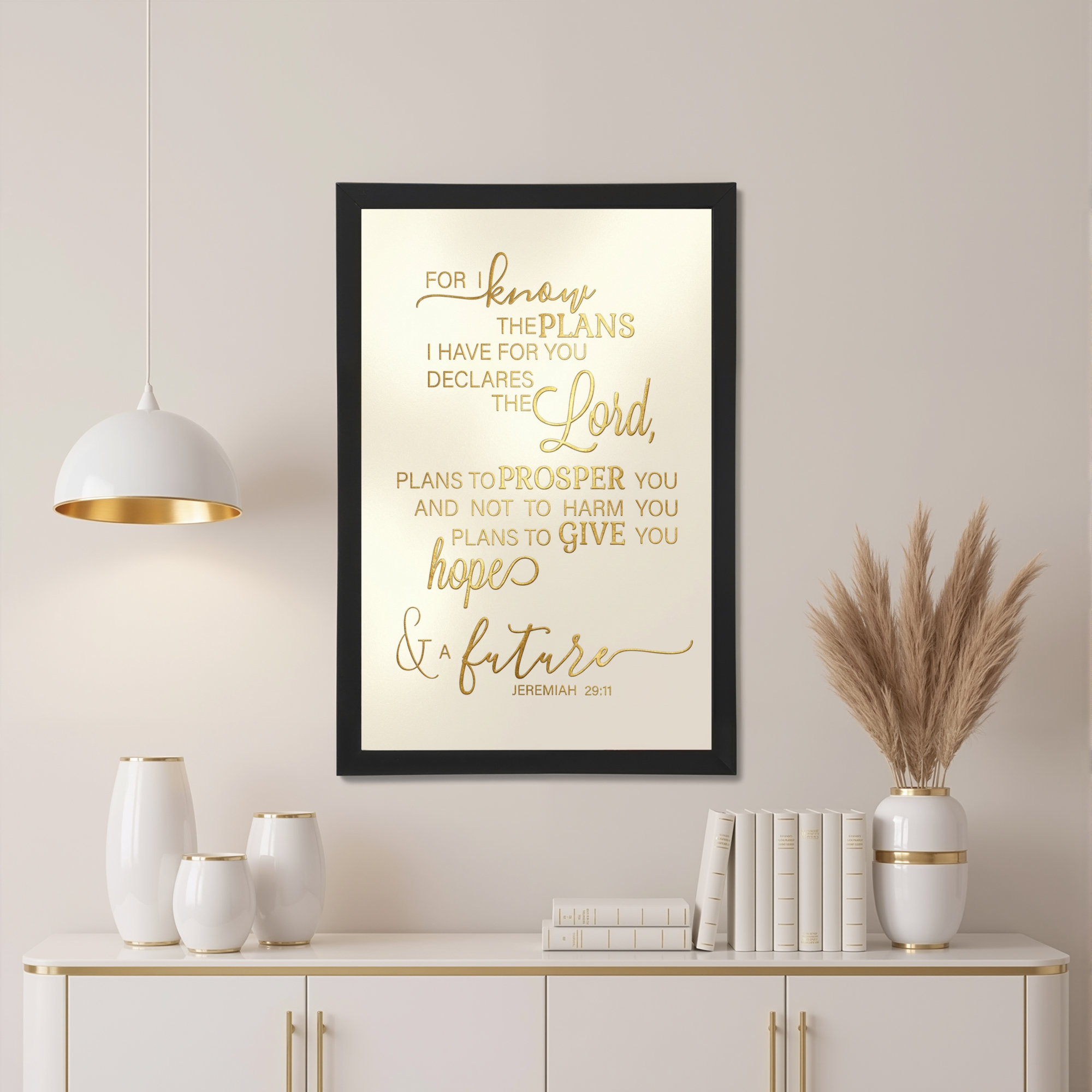 Scripture In Gold Lettering Winston Porter Jeremiah 2911 Scripture Verse Gold Foil Typography ...