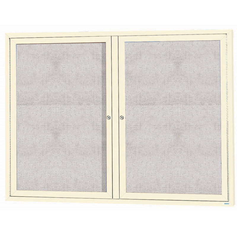 Tableau d'affichage mural extérieur pour l'extérieur, Ivoire, Deux, H 36 po x l 48 po