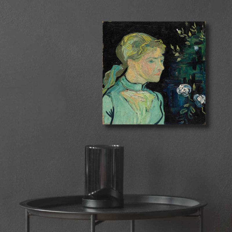 Adeline Ravoux 1890 'par Vincent Van Gogh, art mural en verre acrylique, H 12 po x l 12 po x P 0,13 po
