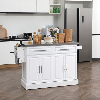 Rolling Kitchen Island, Kitchen Island, Rolling Kitchen Island, Kitchen Island Table, Modern Kitchen Island by Lark Manor
