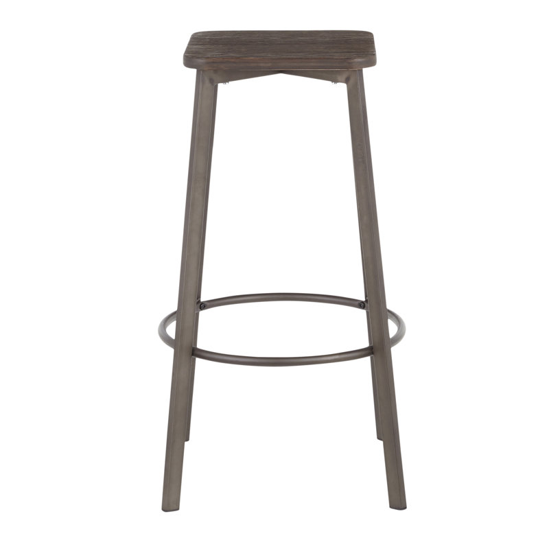 Palermo Counter Stool with Metal Frame, Antique/Espresso
