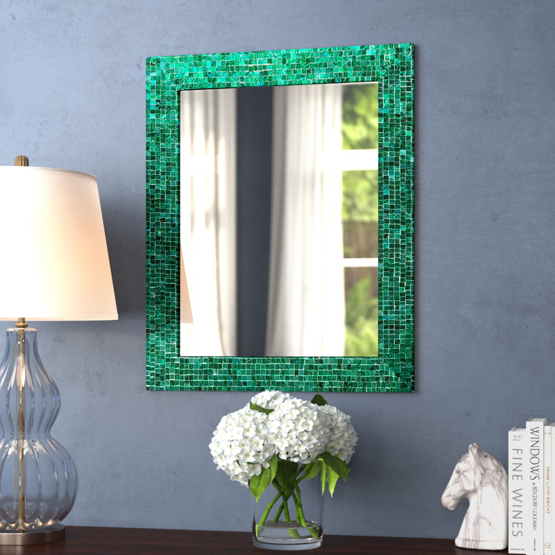 Miroir d'appoint Mosaic, Vert/bleu