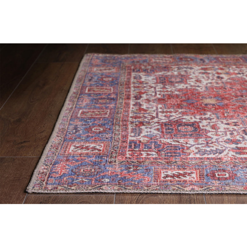 Luxurious Machine Washable Area Rug, 4.9 x 7.5 Feet, 100% Polyester, 1850 g/m², Pile Height: 0.2 inches | Eco-Friendly Recycled Poly Cotton Backing | Perfect for Living Room & Bedroom, Soft and Durable Design