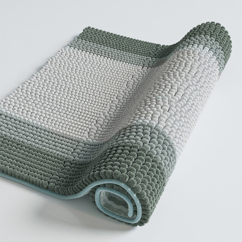 Yanira Bath Mat, Light Blue