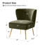 Leona Velvet Accent Chair with Metal Legs-826244508