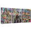 «Paris City Graffiti Woman Cat Pop Art», ensemble de 3 impressions sur toile-1375597746