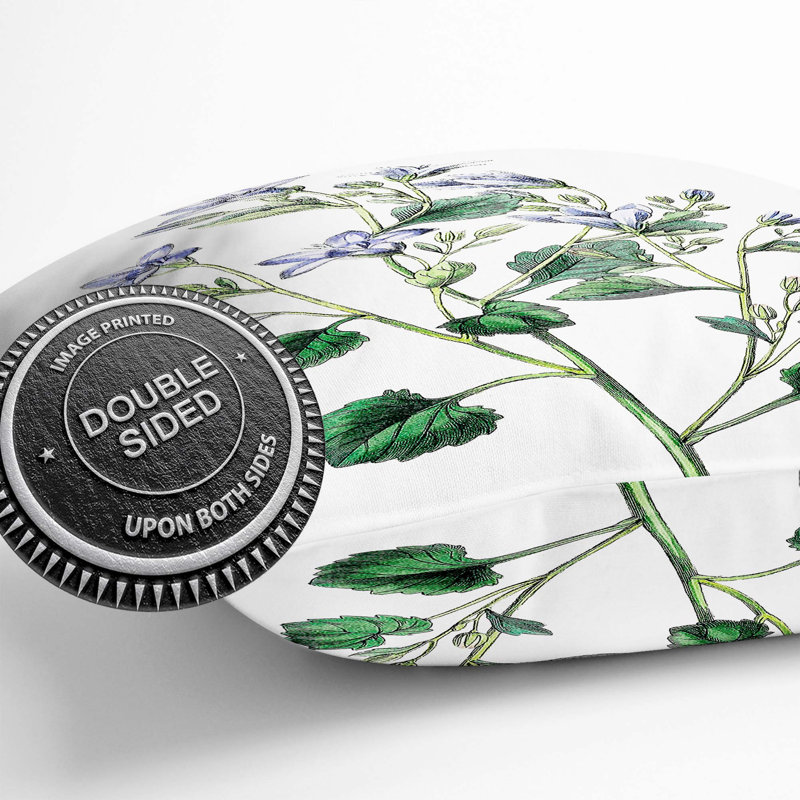 Floral Square Throw Cushion, 40cm H x 40cm W x 15cm D