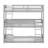 Korbin Wood Triple Twin Size Low Floor Bunk Bed with Ladder-2067334579
