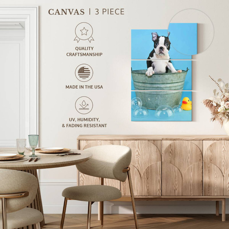 Brampt Bathing Terrier Dog, 57" H x 36" W