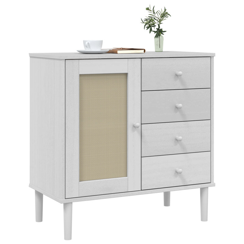 Nanako 1 - Door Standard Accent Cabinet, White