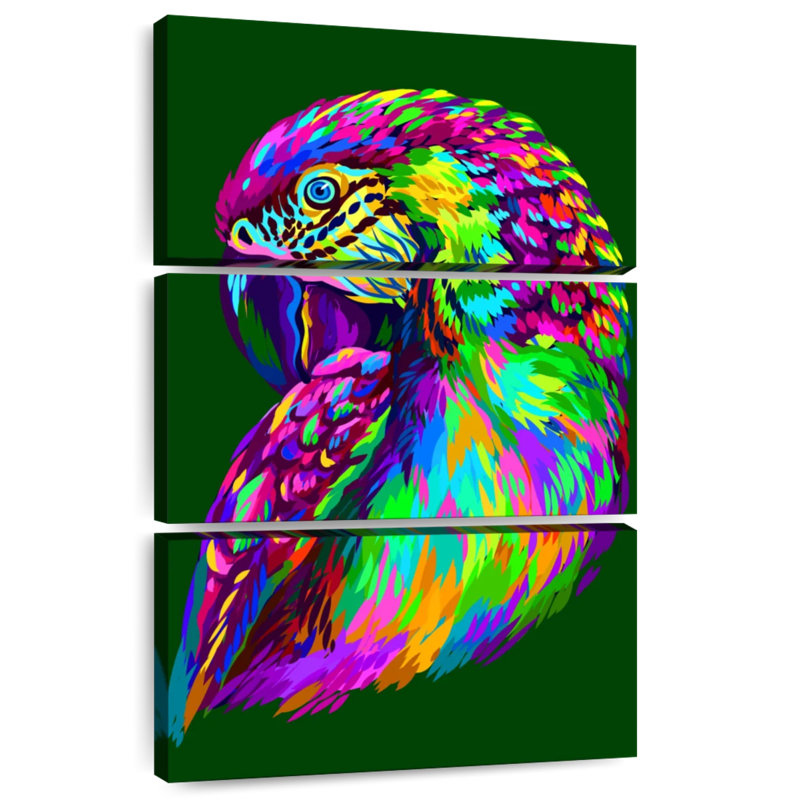 Brampt Macaw Abstract, 74" H x 48" W