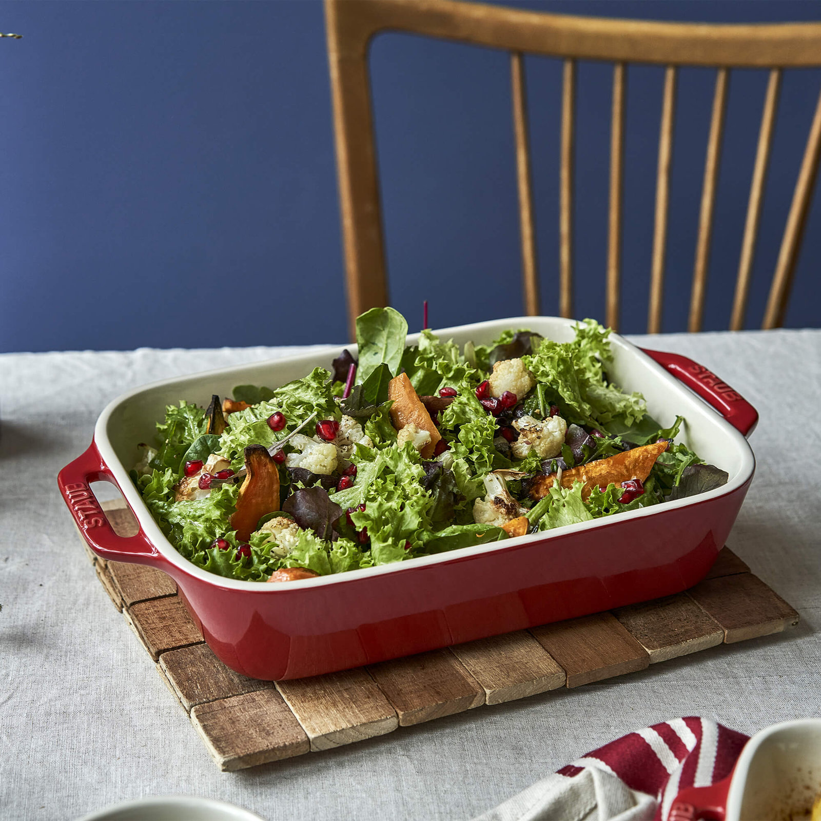 Staub Ceramics Rectangular Oven Dish, Cherry