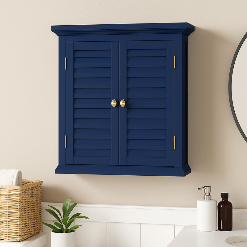Zal Teamson Home Glancy 20" x 24" Removable Wall Cabinet, Navy