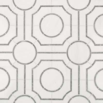 Carrelage mural et mosaïque en marbre poli Calabria Frost Galleria 10 po x 10 po