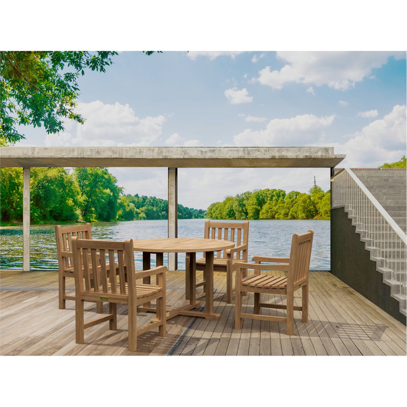 Tosca Outdoor 5 - Piece Teak Dining Set