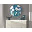 Horloge murale moderne contemporaine en métal à motif rouge/gris-1059752093