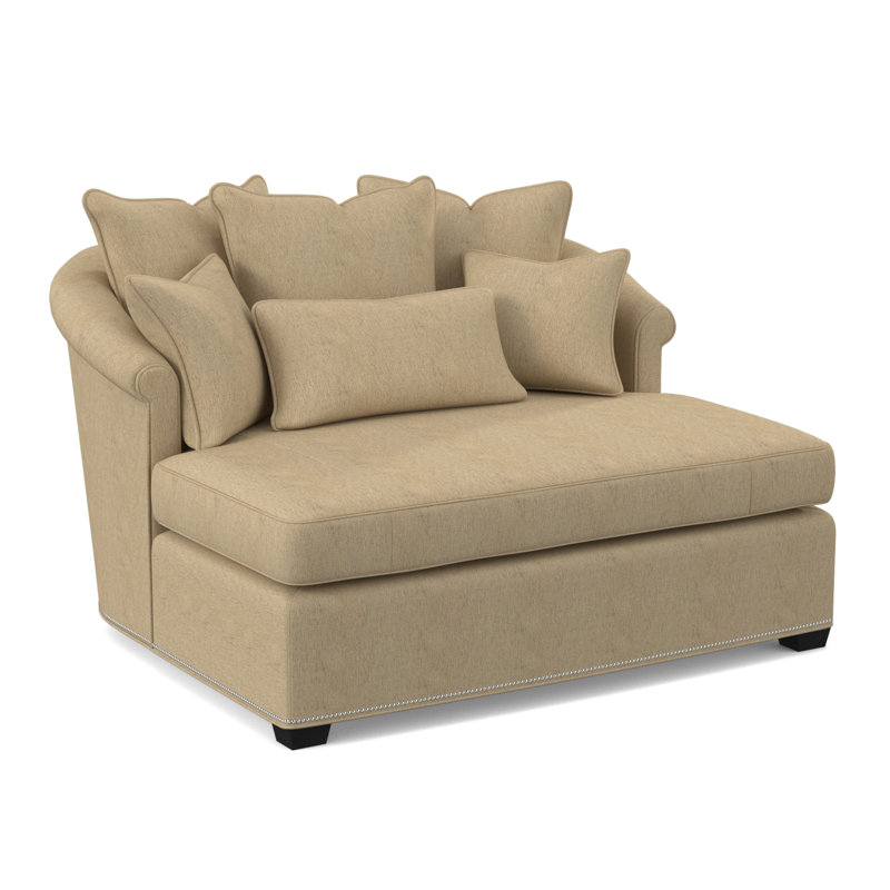 Méridienne Josephine, Espresso, 100% polyester Venise