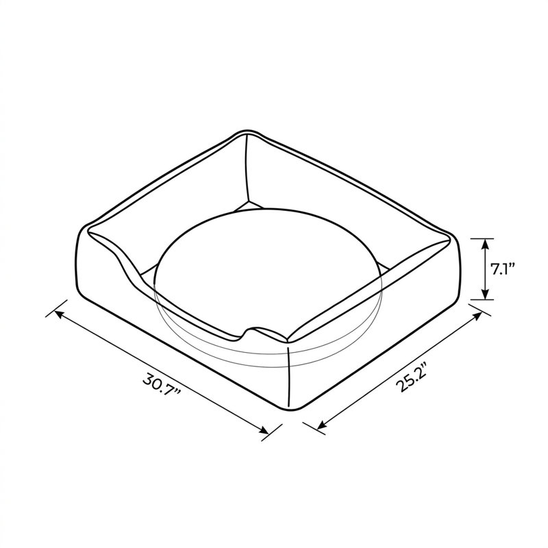 Lit confortable pour chat CozyPaws, Large (30.7" L x 25.2" W)