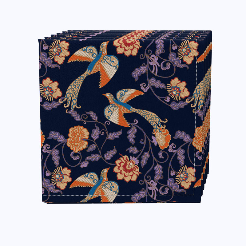 Cotton Floral Square Napkin