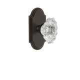 Grandeur Arc Plate Privacy with Biarritz Crystal Door Knob