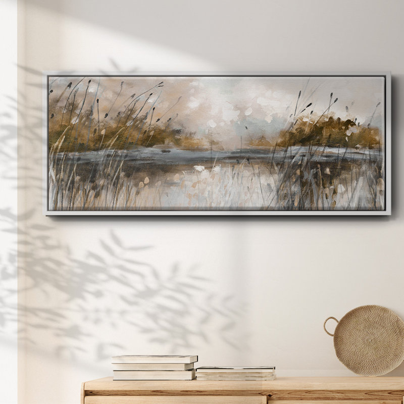 Vue sur le lac Honeybloom, Blanc, H 24 po x l 60 po x P 1,5 po