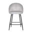 Upholstered Counter Stool with Metal Frame-388665814