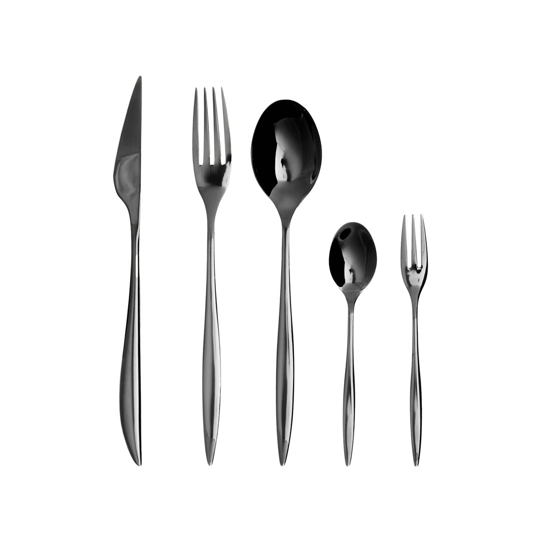 30 Piece Cutlery Set FARFALLE Black