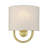 1 Light English Bronze ADA Sconce With Hand Crafted Oatmeal Fabric Shade With White Fabric Inside-71732292