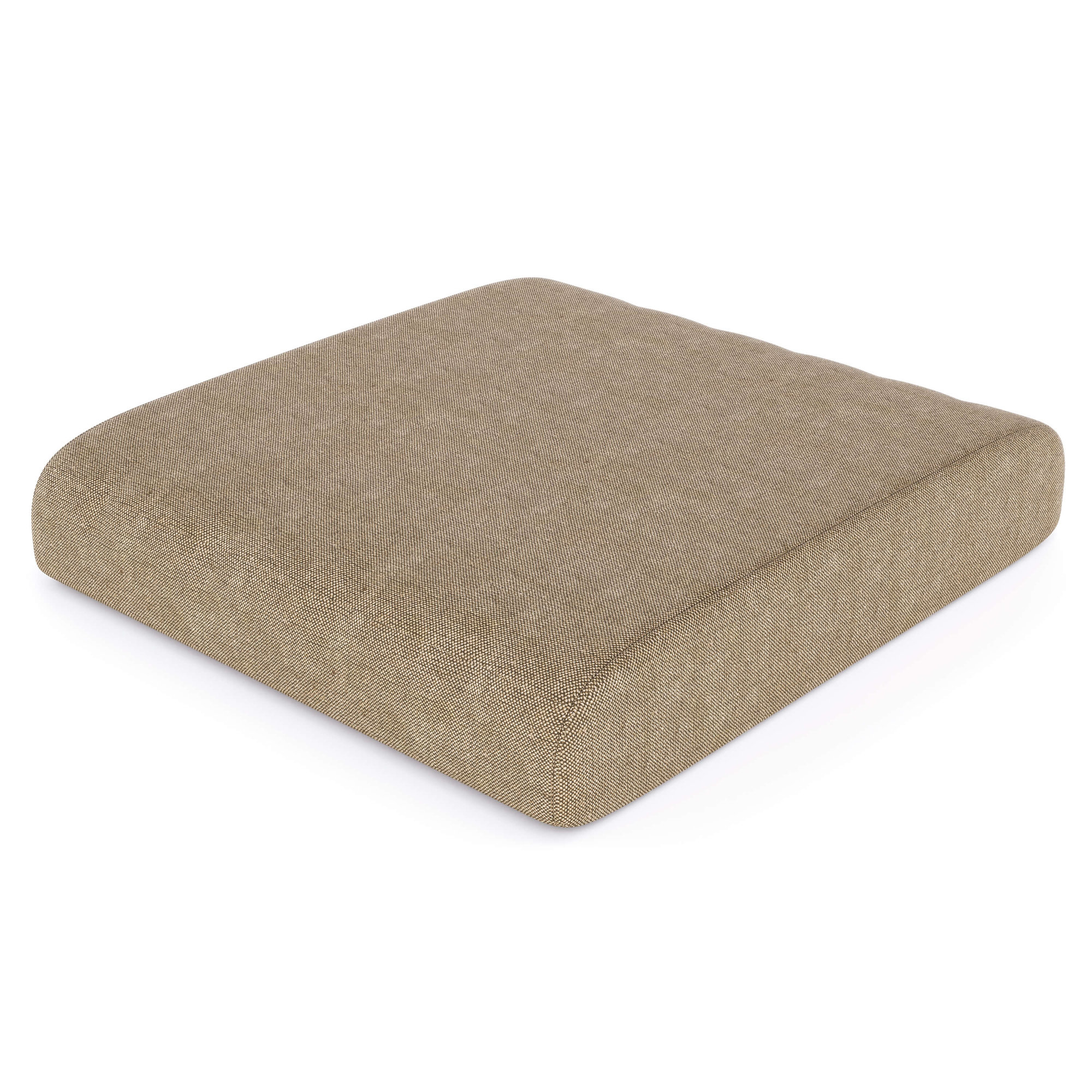 Sunbrella® Outdoor Ottoman Cushion, Spectrum Mushroom Sunbrella® Plainweave, 4" H x 22" W x 20" D