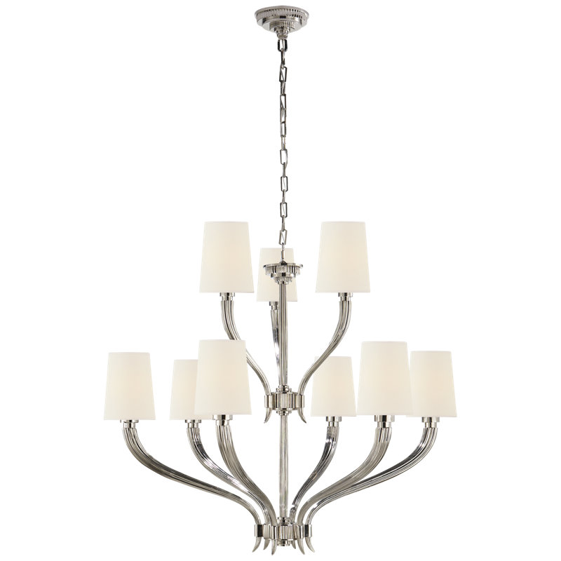 Ruhlmann 9 - Light Chandelier, Polished Nickel