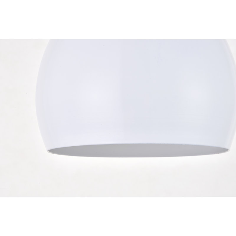 Luminaire suspendu à 1 lumière en forme de goutte, Blanc