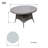 Omied 4 - Person Wicker Patio Dining Set with Round Table , Cushions Included