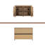 Buffet de rangement à 4 portes avec tablettes réglables et poignées rétro Atimon, rangement spacieux, pieds en pin, pour le salon, le bureau et le vestibule-1184652818