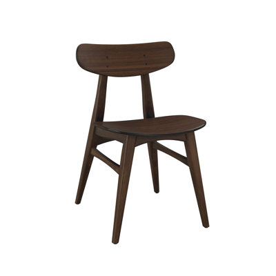 Chaise d'appoint en bois massif Ayela caramélisé