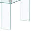 Table basse rectangulaire en verre transparent (table basse uniquement, sans chaises)-878871235