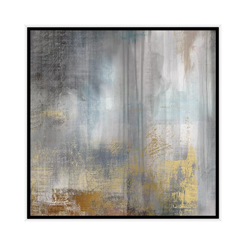 "Misty Sky II" par Nan, reproduction d’art, Toile blanche encadrée, Pas de tapis, H 18 po x l 18 po x 1,5 po