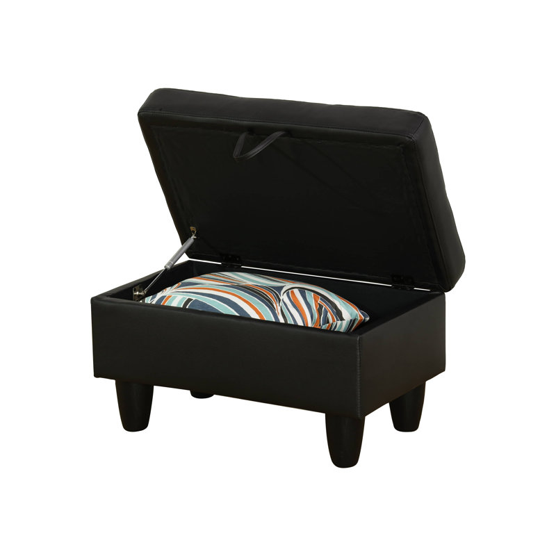 Canapé modulaire rembourré en forme de L noir foncé faisant face à la droite, Mélange de polyester noir