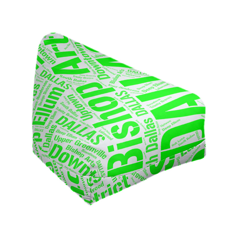 Classic Bean Bag, 30" H x 27" W x 25" D, Green Polyester Blend, Dallas