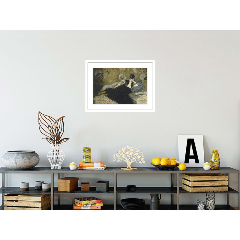 «Woman with Fans» par Edward Manet - Impression sur toile, H 21,94 po x l 29,5 po