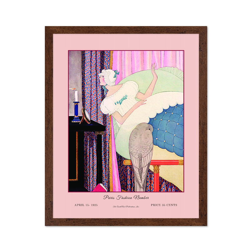Couverture de magazine Vogue, 15 avril 1925, H 11 po x l 14 po, Affiche, Encadrement brun