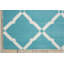 Tapis géométrique intérieur / extérieur bleu turquoise-22807889