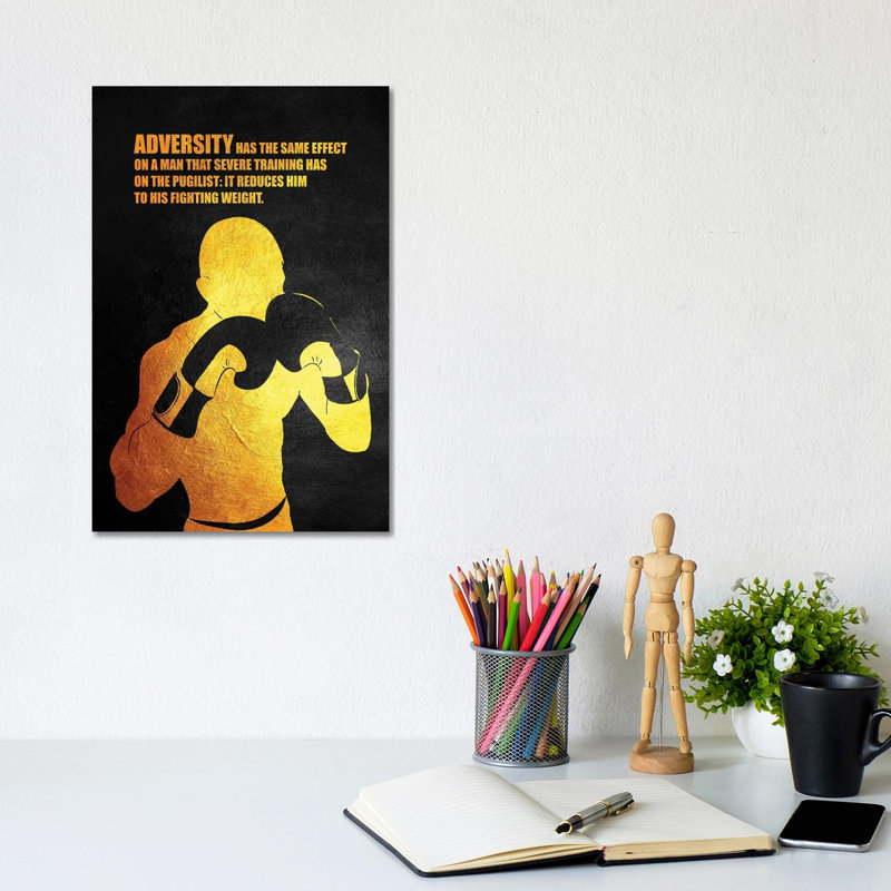 Adversity Fighting Weight by Adrian Baldovino - Wrapped Canvas Gallery-Wrapped Canvas Giclée
