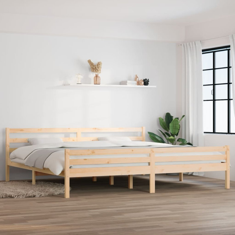 Maxton Solid Wood Bed, Natural, 200 x 200cm
