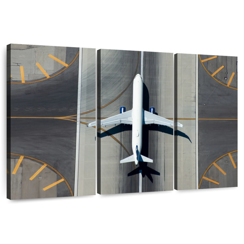 Mehar Runway Commercial Plane, 20" H x 33" W