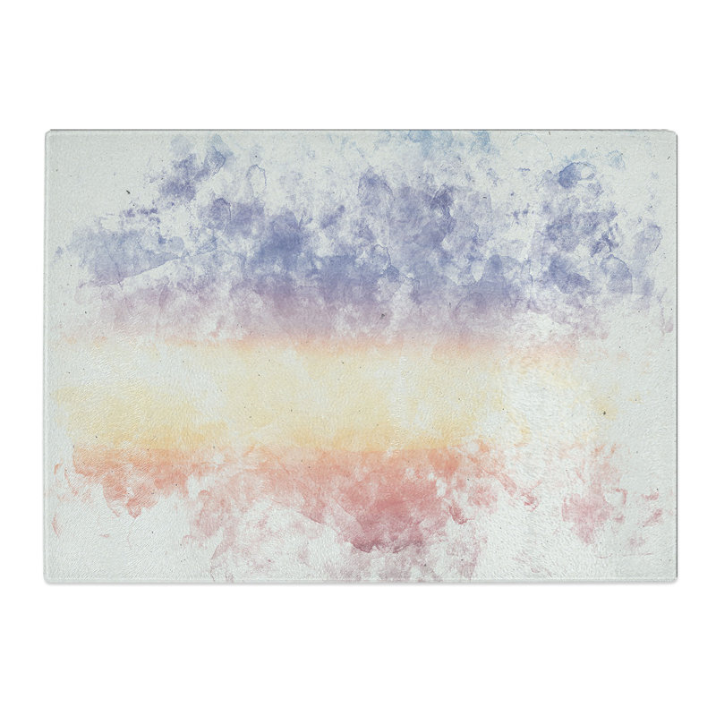 Tempered Glass Cloud Stripes Chopping Board, 20 cm x 28.5 cm