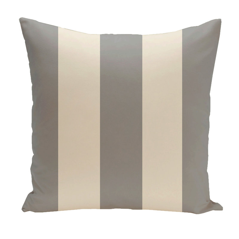 Holiday Brights Striped Reversible Throw Pillow, 20" H x 20" W, Silver / Shearling